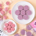 粉色夹心饼干蛋糕装饰樱花味草莓巧克力味圆形烘焙甜品台摆件插件