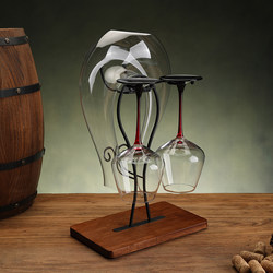 欧式实木红酒杯架创意倒挂悬挂杯家用高脚杯醒酒器展示架摆件装饰