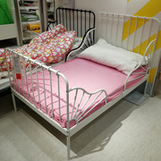 IKEA宜家正品米隆加长床框架带床板可调式实用单人床儿童床铁艺床