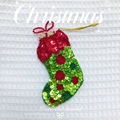 圣诞树diy装饰家用串珠亮片吊饰挂件圣诞袜钉珠挂件