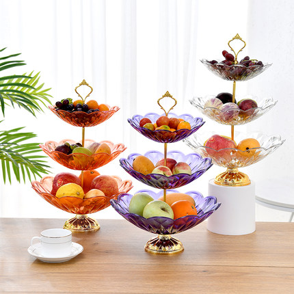 欧式果盘现代客厅茶几家用糖果零食摆放盘网红水果瓜子盘塑料果篮