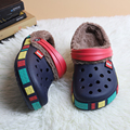 儿童棉拖鞋男童防水洞洞鞋秋冬款加绒可拆卸中大童女童保暖外穿鞋