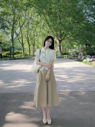 夏季新款新中式国风气质女装高端精致衬衫连衣裙子质感高级感套装