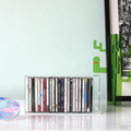 透明亚克力CD音乐专辑光碟整理盒光盘盒碟片无盖大容量桌面收纳盒
