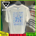 国内现货MLB纽约洋基队背后大LOGO印花男女圆领短袖T恤3ATSM2133
