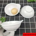 火锅店单耳小料碗密胺仿瓷防摔纯白色中式商用蘸料碗自助餐小耳碗