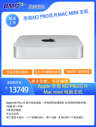 Apple苹果M2 PRO芯片mac mini 主机Mac mini M2芯片 2023款mini主机 支持官方定制升级