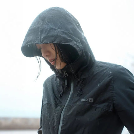 NEPA韩国代购24春夏户外男女款超轻防水运动连帽夹克外套冲锋衣