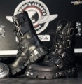西班牙New Rock手工定制暗黑哥特重金属朋克哈雷摩托机车靴M.575