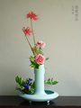 小原流花器回响双耳瓶禅意陶瓷中式插花器皿日式花道花瓶投入瓶