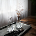 透明玻璃小花瓶复古日式玻璃花瓶花器zakka创意插花干花水培花器