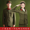 芳华同款老绿军装舞蹈服女65式怀旧套装红卫兵军装演出男女表演服