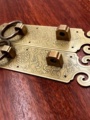 中式仿古纯铜拉手复古门锁搭扣铜配件大门铜把手老式木门黄铜门环