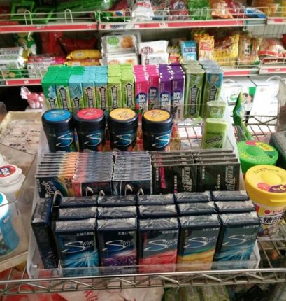 益达口香糖展示架超市口亚克力零食架商用陈列盒混合陈列架