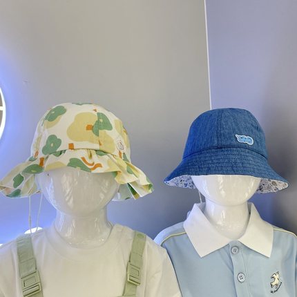 丽婴房商场专柜2024男女孩太阳帽婴儿童宝宝遮阳帽渔夫夏薄款帽子
