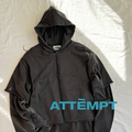 ATTEMPT官方授权 深灰色假两件破坏风套头卫衣 SURGIR买手店