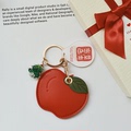 好寓意圣诞节礼品皮质平安果门禁卡套钥匙扣圣诞树挂件钥匙圈礼物