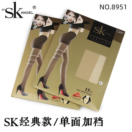 SK8951 夏季超薄丝袜连裤袜 15D脚尖透明弹力舒适加裆透明袜子女