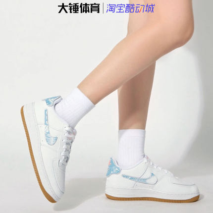 Nike Air Force 1 雾霾蓝空军一号女子休闲低帮板鞋  DM1020-100