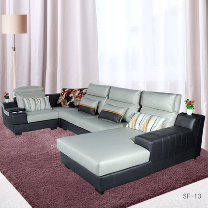 轻奢科技布艺大户型沙发 客厅流行多功能实木沙发4米 舒合SF-13