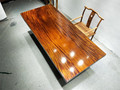 4565原木茶桌：胡桃木大板T9尺寸办公桌70实木泡茶桌0210