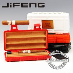 包邮 季风JiFENG雪茄加湿盒 雪松木便携加湿雪茄盒 3位防水雪加套