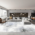 2024年新款轻奢高级地毯客厅卧室北欧现代简约床边地垫灰蓝茶几毯