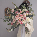 仿真花玫瑰把束婚庆结婚新娘拍摄手捧花影楼拍照道具北欧假花花束