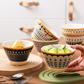 6个套装陶瓷碗家庭用5寸饭碗日式餐具斗笠小拉面碗2022新款吃饭碗