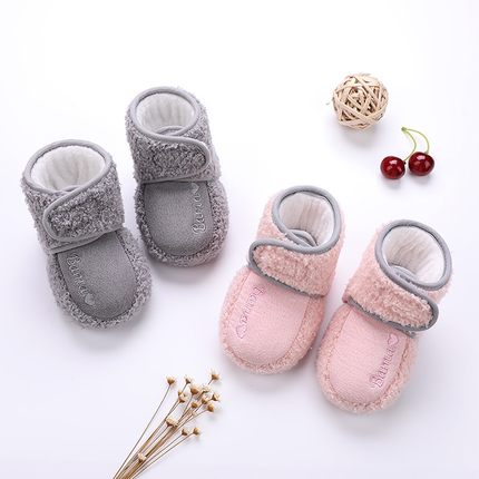 婴儿鞋冬季0-1岁男女宝宝鞋学步6-12个月透气棉布软底幼儿手抱