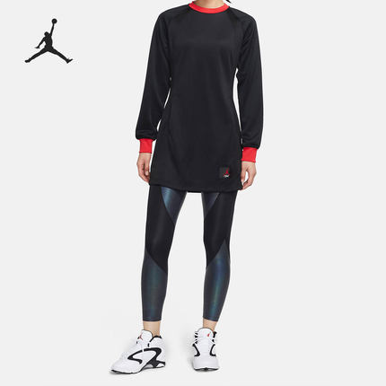 Nike/耐克正品Jordan 新款女子长袖连衣裙运动休闲女裙DA1535-010