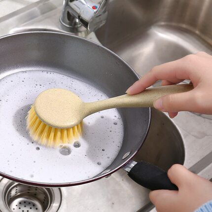 2只装 刷锅神器洗锅刷子懒人清洁长柄剑麻家用洗碗刷厨房清洁用刷