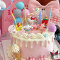 韩式大耳朵狗狗kt猫蛋糕装饰摆件卡通女生小动物生日甜品插件插牌