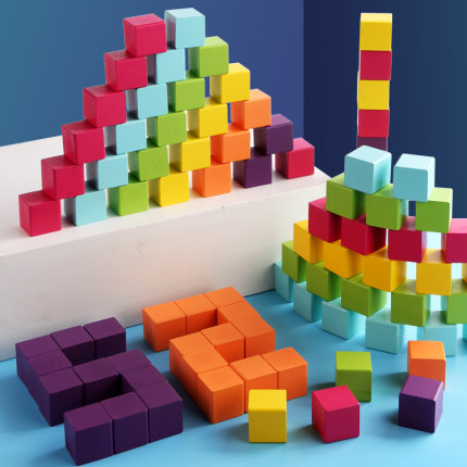 几何图形正方体立体模型积木小学生数学教具长方体正方形木头方块