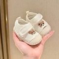 春夏季男女宝宝3-6-12个月婴儿透气学步鞋软胶底包头防踢凉鞋网鞋