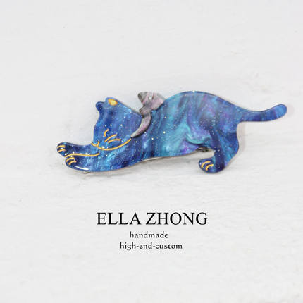 EllaZhong猫猫出游记发夹后脑勺边夹仙少女可爱猫咪发饰头饰韩国
