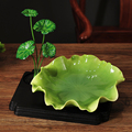 禅意新中式客厅茶几果盘家用中式陶瓷干果坚果零食盘创意装饰摆件
