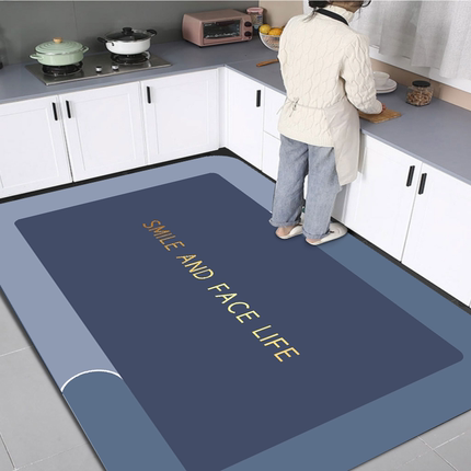 厨房地垫防滑防油可擦洗大面积满铺地毯防水脚垫简约家用耐脏垫子