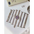 康康的星光色系列不锈钢金属applewatch适用于手表表带iwatch98se