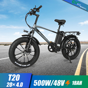 20寸铝合金电动助力自行车18AH锂电池500W电机成人代步肥胎电瓶车