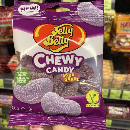 香港代购 美国Jelly Belly吉贝力酸味提子味软糖60g儿童糖果零食