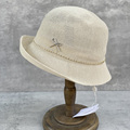 日本款和纸帽子优雅钻链渔夫帽女春夏透气防晒太阳帽翘边遮阳盆帽