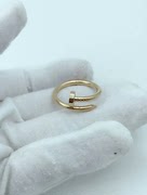 卡地亚玫瑰金宽版钉子戒指62号 23年购入 单品 独特的外形
