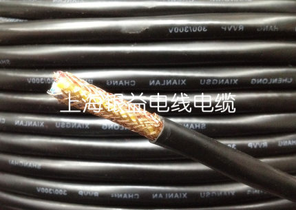【厂家直销】上海银益电线电缆 RVVP6*1.5平方铜芯黑护套屏蔽线