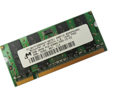 镁光 MT16HTF25664HY-800E1 2GB 2RX8 PC2-6400S 800 DDR2 内存条