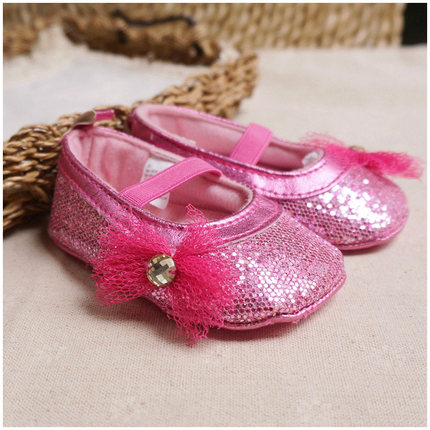 外贸春秋婴儿鞋子 女宝宝皮鞋软底公主鞋满月鞋11cm3-6个月步前鞋