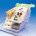 日本进口正品 inomata厨房冰箱收纳筐可叠加收纳盒食品冷藏保鲜盒