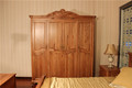 欧式衣柜北美进口红橡木直拼纯实木家具美式纯手工雕花原木色衣橱