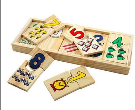 幼儿对数游戏数形接龙益智儿童早教玩具数字对对盒积木宝宝2岁认