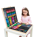 推荐画画工具套装儿童画笔礼盒初中生彩色笔开学季288木盒绘画水